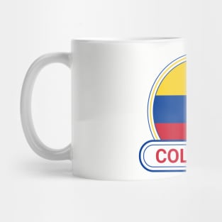 Colombia Country Badge - Colombia Flag Mug